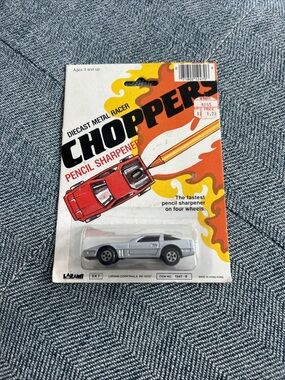 Vintage Choppers Diecast Metal Racer Pencil Sharpener - Silver- NIB